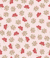 Fototapeta premium Seamless floral pattren with flower in vector.