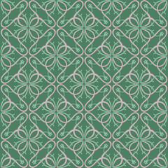 Abstract floral geometric pattern design print.