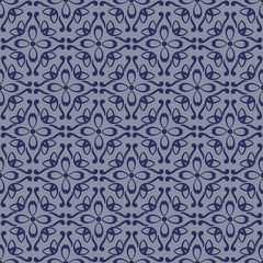 Abstract floral geometric pattern design print.