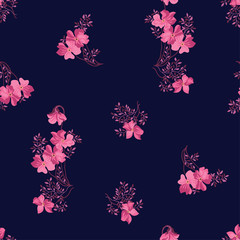 Seamless floral pattren with flower in vector.