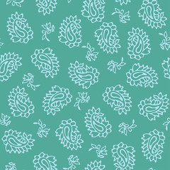 abstract small floral with paisley pattern  in vector.