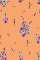 Seamless floral pattren with flower in vector.