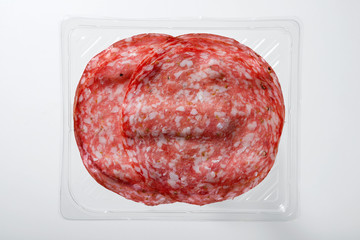 Tray Packaged of Presliced Salame