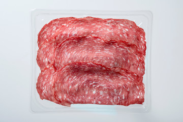 Tray Packaged of Presliced Salame