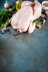Cooking whole chicken background