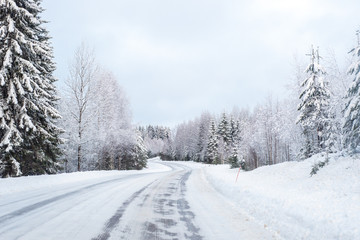 snow country road
