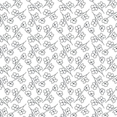 seamless flowers pattern elegant retro
