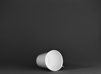 White paper coffee cup - close up