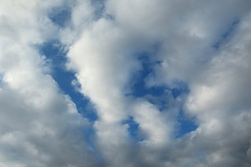 Beautiful cloudscape in blue sky, natural background