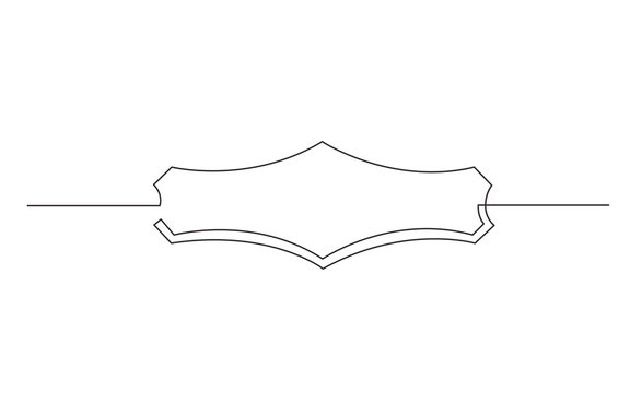 continuous line drawing of header design