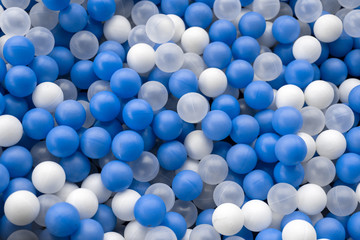 multicolored plastic balls as a background or texture