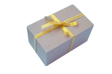 Box - a gift with a bandaged ribbon and a bow