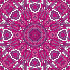 Mandala. Colorful ethnic round ornament. Vector art