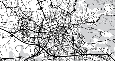 Obraz premium Urban vector city map of Aix en Provence, France