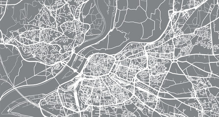 Urban vector city map of Avignon, France