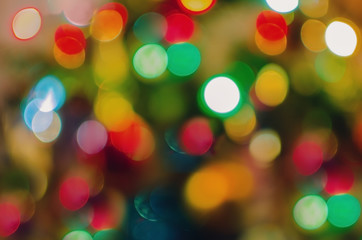 Obraz premium Color christmas lights holiday background