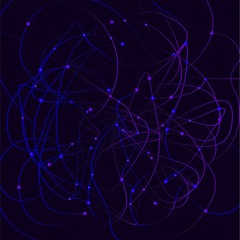 Creative abstract geometric background with glossy circles. purple and blue vector background.