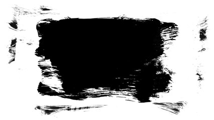 Brush stroke and texture. Smear brush on a white background.