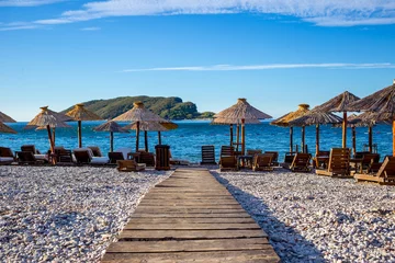 Rolgordijnen Budva beach in Montenegro © piszczke