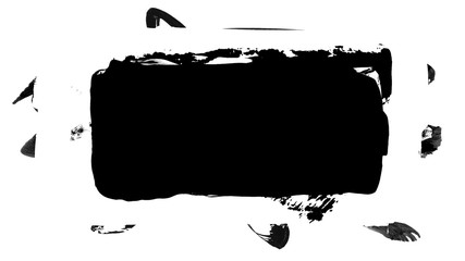 Brush stroke and texture. Smear brush on a white background.