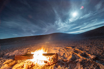 While looking for meteorites at Atacama Desert we made a stop for sleeping in the middle of the...