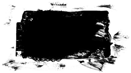 Fototapeta premium Brush stroke and texture. Smear brush on a white background.