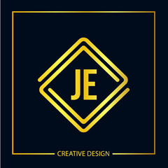 Initial Letter JE Logo Template Design Vector Illustration