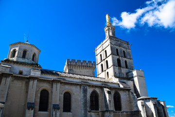 The Palais des Papes in the city of Avignon in Provence, France
