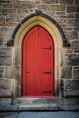 Fototapeta na wymiar Red Church Door