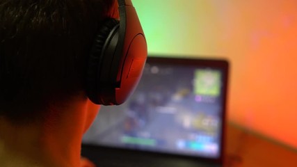 Teenager Playing A Video Game