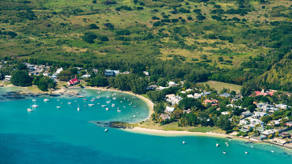 Aerial picture of Cap Malheureux Bay