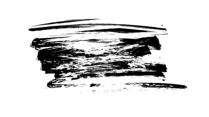 Brush stroke and texture. Smear brush on a white background.