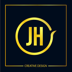 Initial Letter JH Logo Template Design Vector Illustration