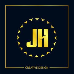 Initial Letter JH Logo Template Design Vector Illustration