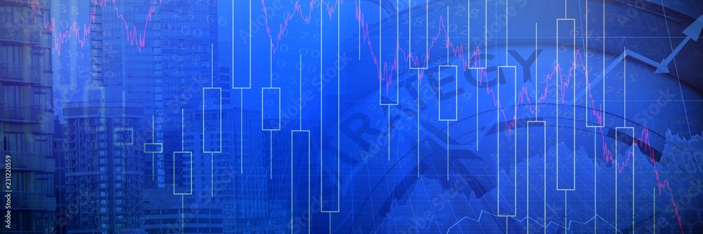 Poster composite image of strategy text with graphs and navigational