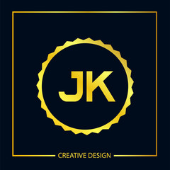 Initial Letter JK Logo Template Design Vector Illustration