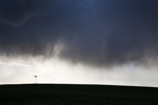 Windmill in a storm