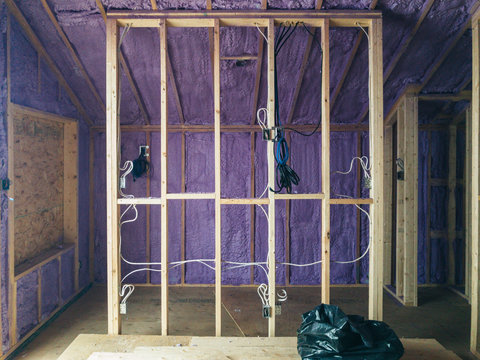 Home renovation - spray foam installation
