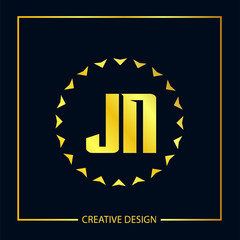 Initial Letter JN Logo Template Design Vector Illustration