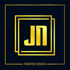 Initial Letter JN Logo Template Design Vector Illustration