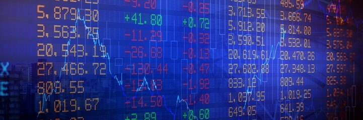 Composite image of quality text with graphs 