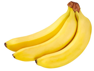 THREE BANANAS ON WHITE