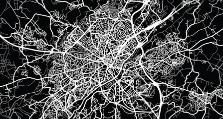 Urban vector city map of Limoges, France