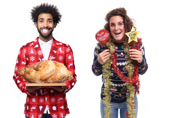 Group of christmas people