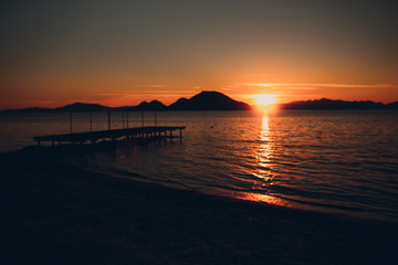 Fototapeta na wymiar Seascape and sunset