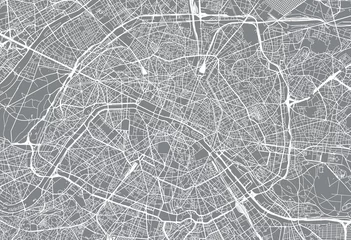 Selbstklebende Fototapeten Urban vector city map of Paris, France © ink drop