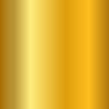 Gold gradient smooth texture. Empty golden metal background. Light metallic plate template, abstract pattern. Bright foil design elegant decoration, decorative shiny wallpaper. Vector illustration