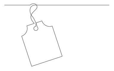 continuous line drawing of tag label design
