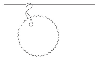 continuous line drawing of tag label design
