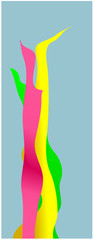 Abstract modern design colourful painting style vector illustration can be used as wall painting